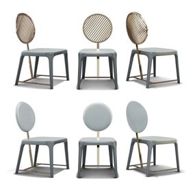 现代金属时尚单椅3d模型