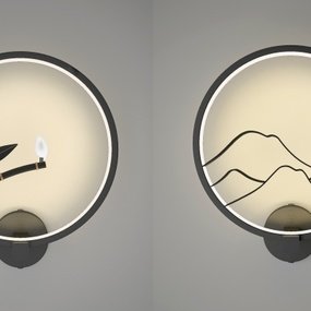 新中式创意壁灯3d模型