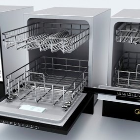 现代厨房洗碗机3d模型