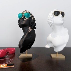 现代人物雕塑摆件组合3d模型