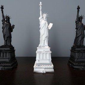美式自由女神像雕塑3d模型