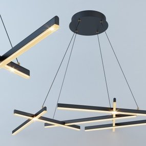 现代金属吊灯3d模型