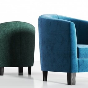 现代布艺单人沙发3d模型