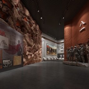 现代抗战历史博物馆3d模型