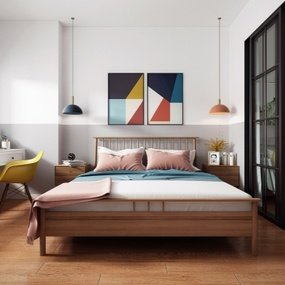 北欧公寓客厅卧室3d模型