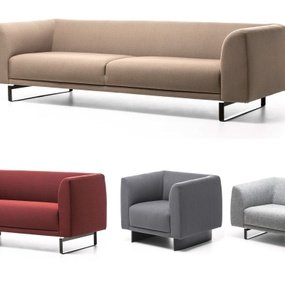 现代多人沙发组合3d模型