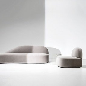 现代简约布艺多人沙发3d模型