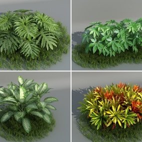 现代绿植灌木3d模型