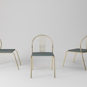 现代金属单椅3d模型