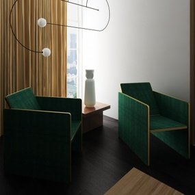 The Future Perfect设计 现代绿色休闲单人小沙发3d模型