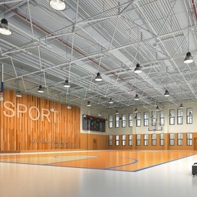 现代室内篮球馆3D模型