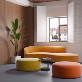 现代办公休闲沙发3d模型