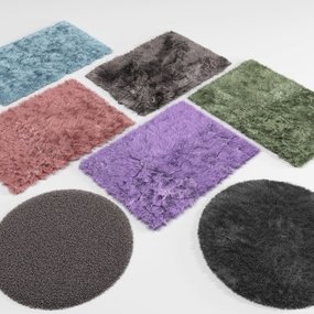 现代绒毛地毯3d模型