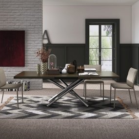 意大利Altacom品牌 现代实木收缩餐桌椅3d模型