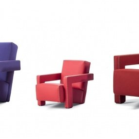 现代布艺单人休闲沙发组合3d模型