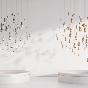 现代水滴造型装饰灯3d模型