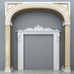 欧式拱门门框3d模型