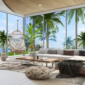 Vastu Villa设计 东南亚实木转角沙发组合3d模型