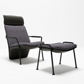 现代绒布休闲椅3d模型