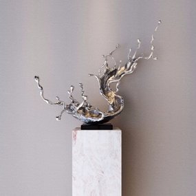 现代金属抽象雕塑3d模型