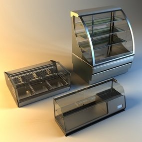 现代食品展示柜冷藏柜3d模型