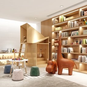 葛亚曦设计 现代售楼处儿童休闲区3d模型