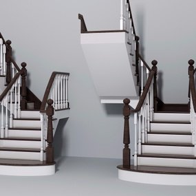 简欧楼梯3d模型