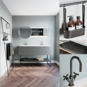 现代洗手台浴室柜3d模型