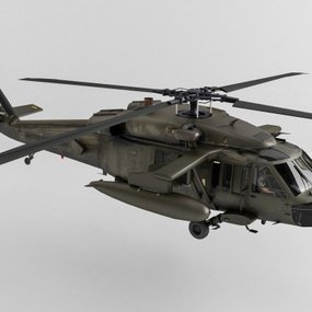 现代军用直升机3d模型