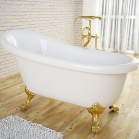 欧式轻奢贵妃浴缸3d模型