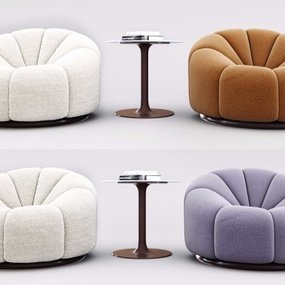 现代布艺休闲椅沙发3d模型