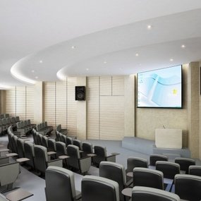 现代阶梯报告厅会议室3d模型