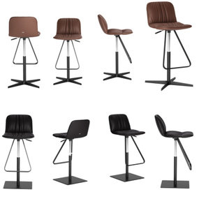 现代皮革吧椅3d模型