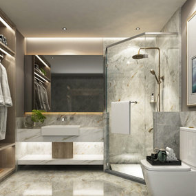 现代浴室卫生间3d模型
