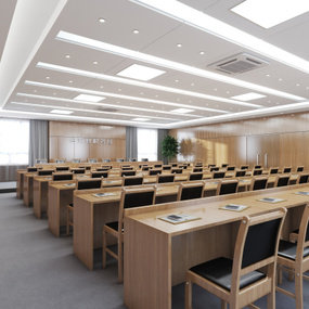 现代税务机关报告厅会议室免费3d模型