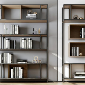 现代装饰柜书柜3d模型