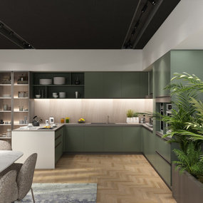 现代意式厨房3d模型
