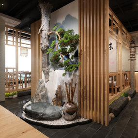 新中式面馆中餐厅3d模型