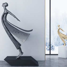 现代人物雕塑摆件3d模型