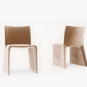 现代绒布单椅3d模型