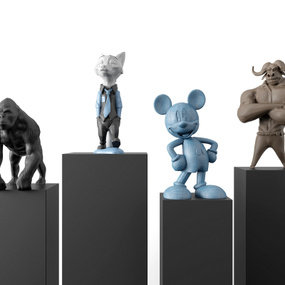 现代动物雕塑摆件组合3d模型