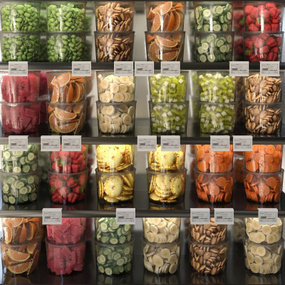 现代超市罐装水果3d模型