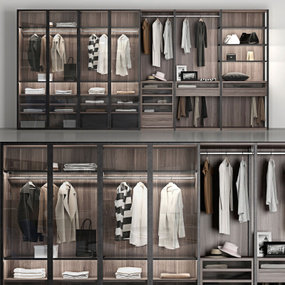 现代衣柜3d模型