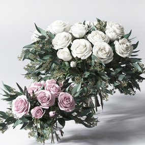 现代花瓶花卉3d模型