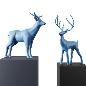 现代动物雕塑3d模型