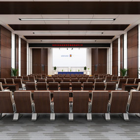现代大会议室报告厅3d模型