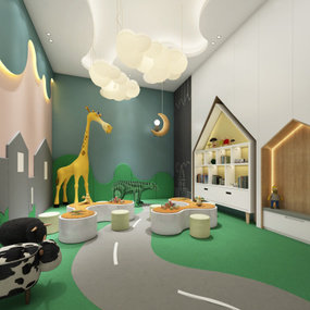 北欧幼儿园娱乐区3d模型