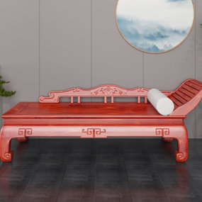 中式红木贵妃椅3d模型