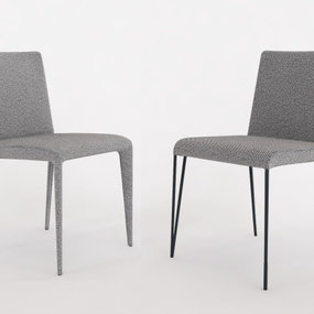 现代单人餐椅3D模型