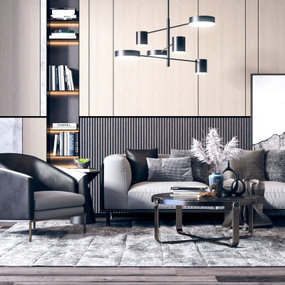 现代沙发组合3d模型